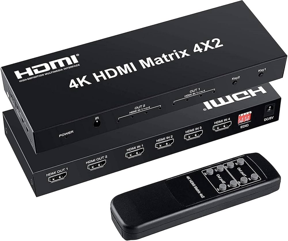 HDMI MATRIX SWITCH 4X2 ( SWITCH & SPILITTER )