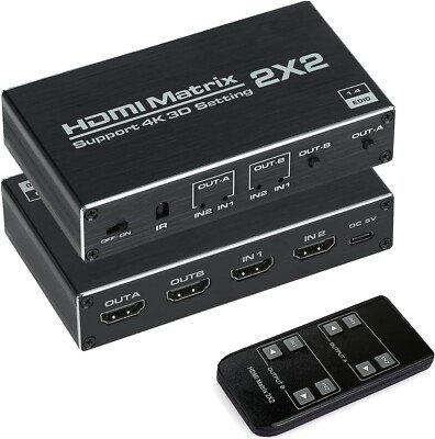 HDMI MATRIX SWITCH 2X2 ( SWITCH & SPLITTER )